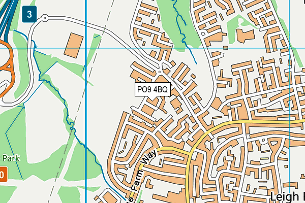 PO9 4BQ map - OS VectorMap District (Ordnance Survey) PO9 4BQ map - OS VectorMap District (Ordnance Survey)