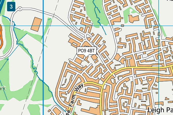PO9 4BT map - OS VectorMap District (Ordnance Survey) PO9 4BT map - OS VectorMap District (Ordnance Survey)
