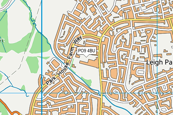 PO9 4BU map - OS VectorMap District (Ordnance Survey) PO9 4BU map - OS VectorMap District (Ordnance Survey)