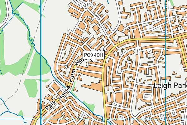 PO9 4DH map - OS VectorMap District (Ordnance Survey) PO9 4DH map - OS VectorMap District (Ordnance Survey)