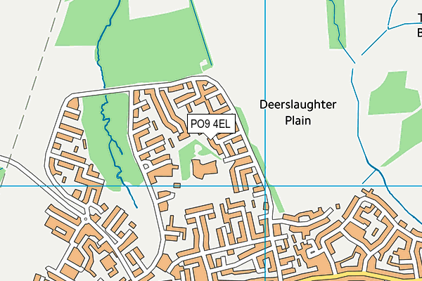 PO9 4EL map - OS VectorMap District (Ordnance Survey) PO9 4EL map - OS VectorMap District (Ordnance Survey)