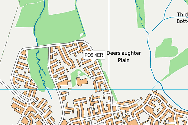 PO9 4ER map - OS VectorMap District (Ordnance Survey) PO9 4ER map - OS VectorMap District (Ordnance Survey)