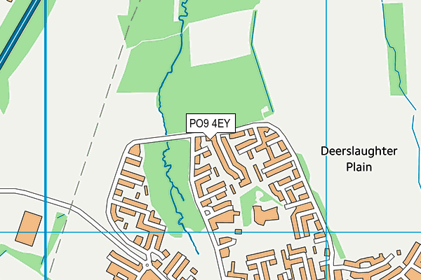 PO9 4EY map - OS VectorMap District (Ordnance Survey) PO9 4EY map - OS VectorMap District (Ordnance Survey)