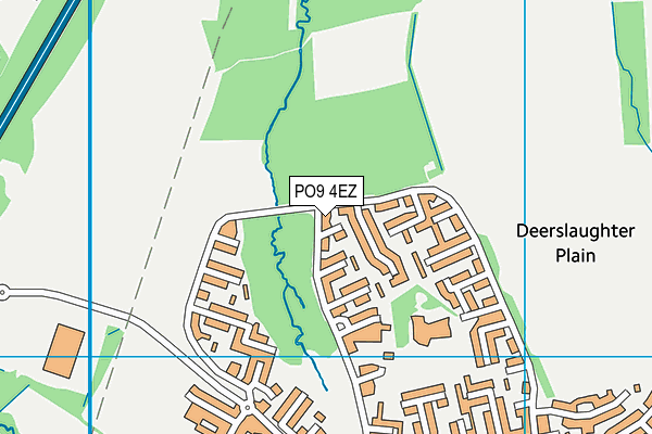 PO9 4EZ map - OS VectorMap District (Ordnance Survey) PO9 4EZ map - OS VectorMap District (Ordnance Survey)