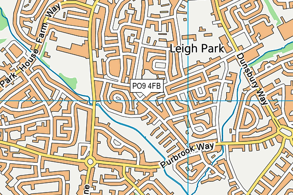 PO9 4FB map - OS VectorMap District (Ordnance Survey) PO9 4FB map - OS VectorMap District (Ordnance Survey)