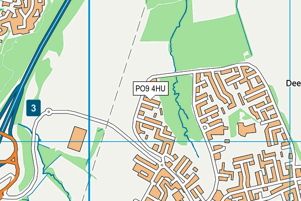 PO9 4HU map - OS VectorMap District (Ordnance Survey) PO9 4HU map - OS VectorMap District (Ordnance Survey)