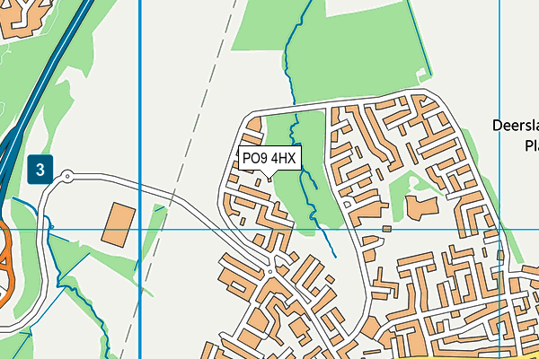 PO9 4HX map - OS VectorMap District (Ordnance Survey) PO9 4HX map - OS VectorMap District (Ordnance Survey)