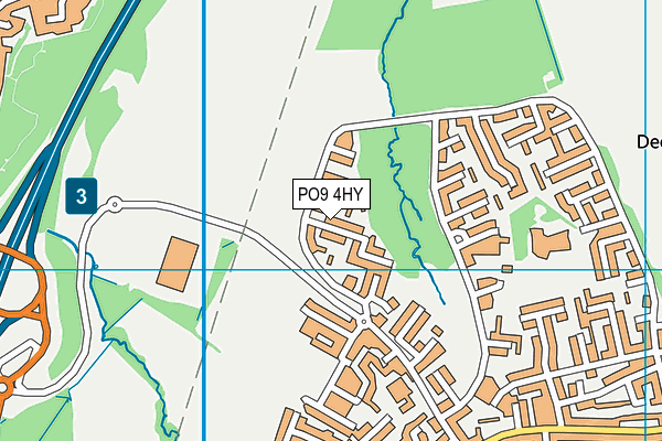 PO9 4HY map - OS VectorMap District (Ordnance Survey) PO9 4HY map - OS VectorMap District (Ordnance Survey)