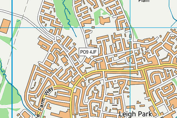PO9 4JF map - OS VectorMap District (Ordnance Survey) PO9 4JF map - OS VectorMap District (Ordnance Survey)