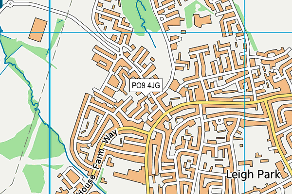 PO9 4JG map - OS VectorMap District (Ordnance Survey) PO9 4JG map - OS VectorMap District (Ordnance Survey)