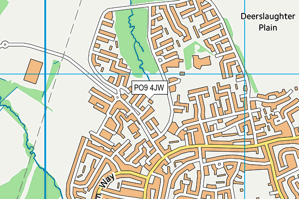 PO9 4JW map - OS VectorMap District (Ordnance Survey) PO9 4JW map - OS VectorMap District (Ordnance Survey)