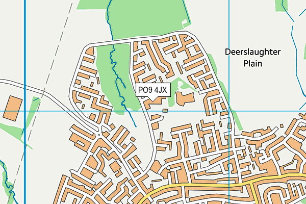 PO9 4JX map - OS VectorMap District (Ordnance Survey) PO9 4JX map - OS VectorMap District (Ordnance Survey)