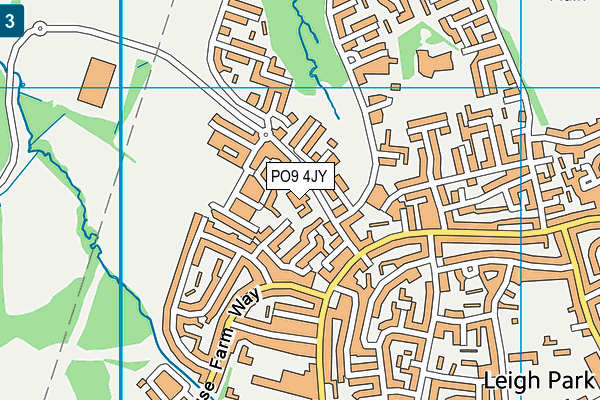 PO9 4JY map - OS VectorMap District (Ordnance Survey) PO9 4JY map - OS VectorMap District (Ordnance Survey)