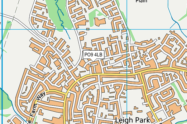 PO9 4LB map - OS VectorMap District (Ordnance Survey)
