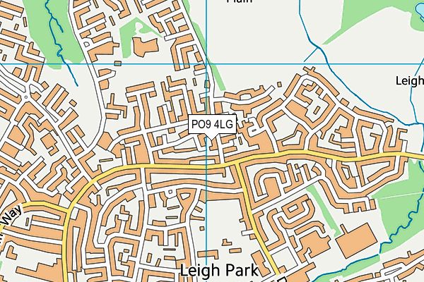 PO9 4LG map - OS VectorMap District (Ordnance Survey) PO9 4LG map - OS VectorMap District (Ordnance Survey)