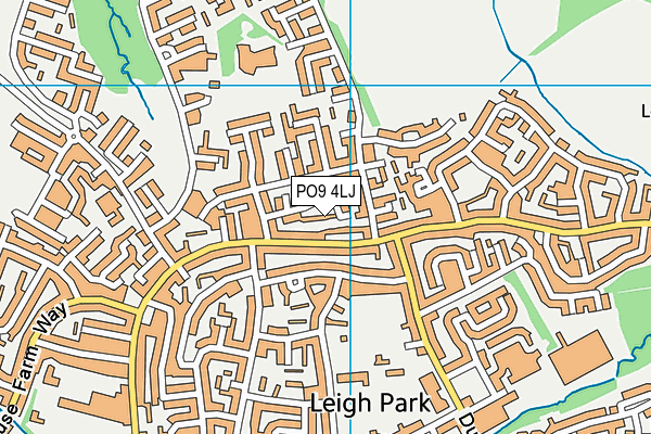 PO9 4LJ map - OS VectorMap District (Ordnance Survey) PO9 4LJ map - OS VectorMap District (Ordnance Survey)