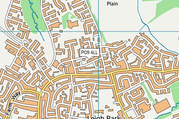 PO9 4LL map - OS VectorMap District (Ordnance Survey) PO9 4LL map - OS VectorMap District (Ordnance Survey)