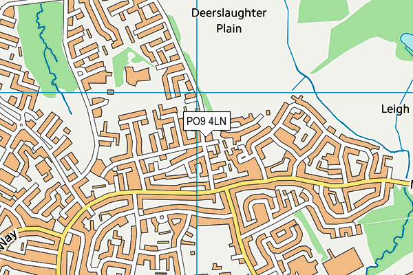 PO9 4LN map - OS VectorMap District (Ordnance Survey) PO9 4LN map - OS VectorMap District (Ordnance Survey)