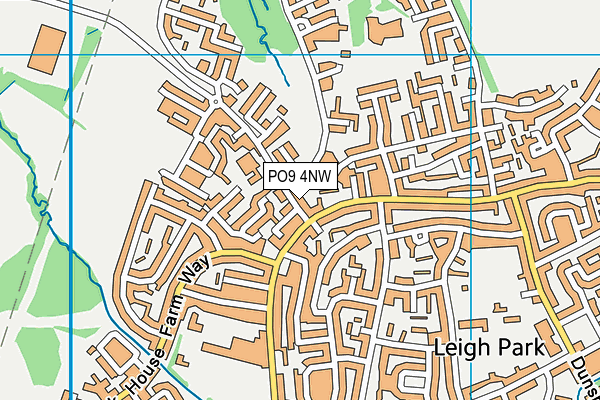 PO9 4NW map - OS VectorMap District (Ordnance Survey) PO9 4NW map - OS VectorMap District (Ordnance Survey)