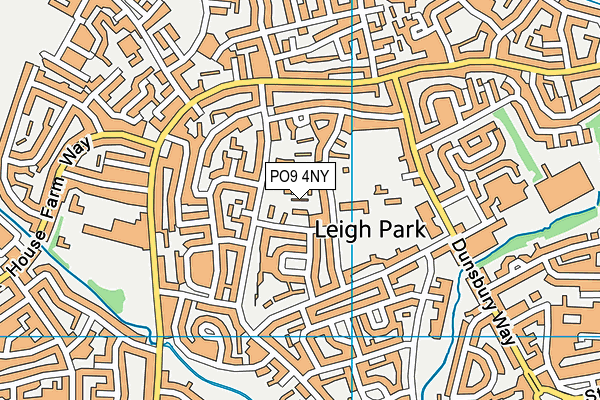 PO9 4NY map - OS VectorMap District (Ordnance Survey) PO9 4NY map - OS VectorMap District (Ordnance Survey)