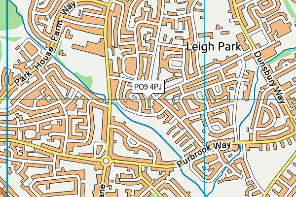 PO9 4PJ map - OS VectorMap District (Ordnance Survey) PO9 4PJ map - OS VectorMap District (Ordnance Survey)