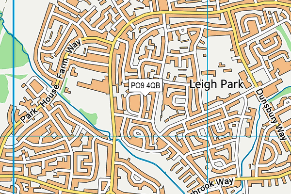 PO9 4QB map - OS VectorMap District (Ordnance Survey) PO9 4QB map - OS VectorMap District (Ordnance Survey)