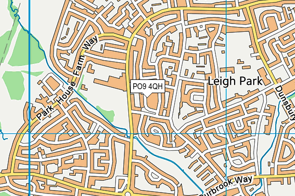 PO9 4QH map - OS VectorMap District (Ordnance Survey) PO9 4QH map - OS VectorMap District (Ordnance Survey)