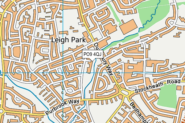PO9 4QJ map - OS VectorMap District (Ordnance Survey) PO9 4QJ map - OS VectorMap District (Ordnance Survey)