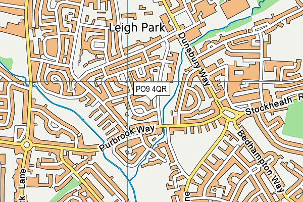 PO9 4QR map - OS VectorMap District (Ordnance Survey) PO9 4QR map - OS VectorMap District (Ordnance Survey)