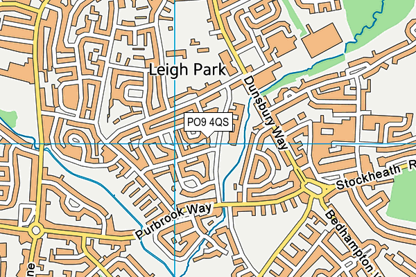PO9 4QS map - OS VectorMap District (Ordnance Survey) PO9 4QS map - OS VectorMap District (Ordnance Survey)