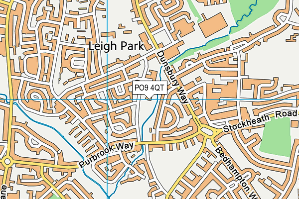 PO9 4QT map - OS VectorMap District (Ordnance Survey) PO9 4QT map - OS VectorMap District (Ordnance Survey)