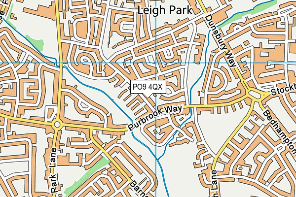 PO9 4QX map - OS VectorMap District (Ordnance Survey) PO9 4QX map - OS VectorMap District (Ordnance Survey)