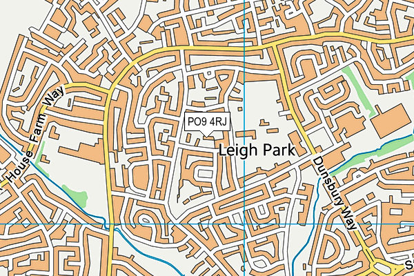 PO9 4RJ map - OS VectorMap District (Ordnance Survey) PO9 4RJ map - OS VectorMap District (Ordnance Survey)