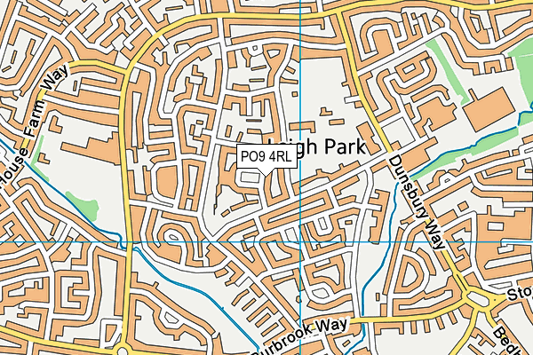 PO9 4RL map - OS VectorMap District (Ordnance Survey) PO9 4RL map - OS VectorMap District (Ordnance Survey)
