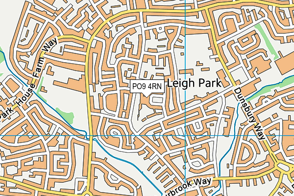 PO9 4RN map - OS VectorMap District (Ordnance Survey) PO9 4RN map - OS VectorMap District (Ordnance Survey)
