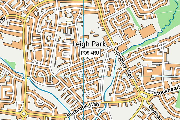 PO9 4RU map - OS VectorMap District (Ordnance Survey) PO9 4RU map - OS VectorMap District (Ordnance Survey)