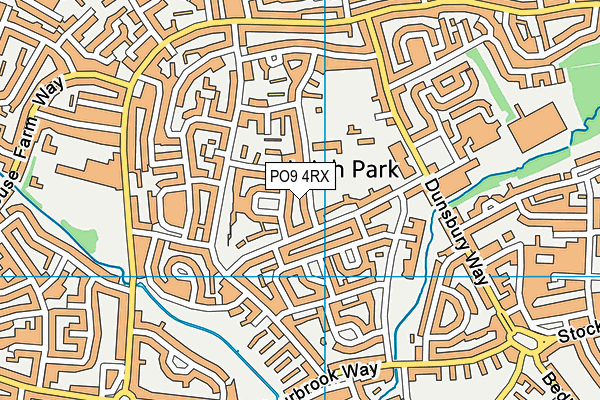 PO9 4RX map - OS VectorMap District (Ordnance Survey) PO9 4RX map - OS VectorMap District (Ordnance Survey)