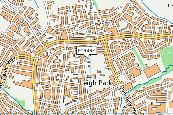 PO9 4RZ map - OS VectorMap District (Ordnance Survey) PO9 4RZ map - OS VectorMap District (Ordnance Survey)