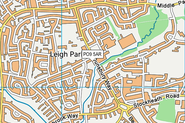 PO9 5AR map - OS VectorMap District (Ordnance Survey) PO9 5AR map - OS VectorMap District (Ordnance Survey)