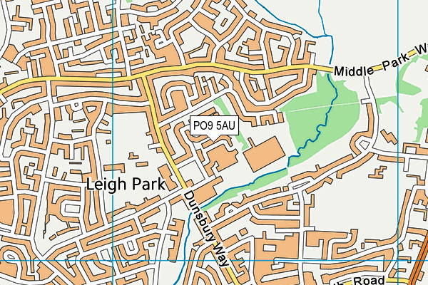 PO9 5AU map - OS VectorMap District (Ordnance Survey) PO9 5AU map - OS VectorMap District (Ordnance Survey)