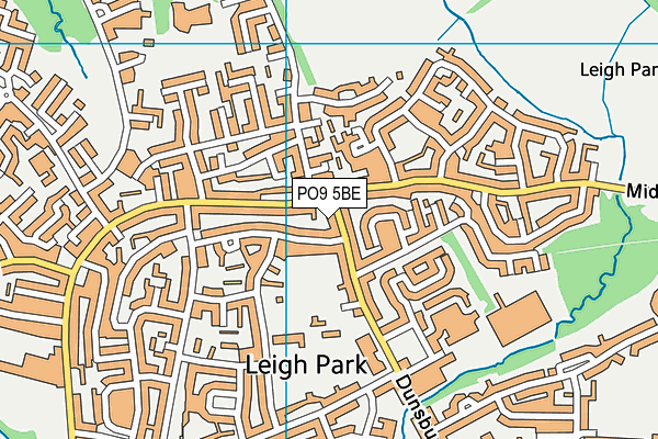 PO9 5BE map - OS VectorMap District (Ordnance Survey) PO9 5BE map - OS VectorMap District (Ordnance Survey)