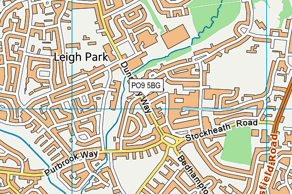 PO9 5BG map - OS VectorMap District (Ordnance Survey) PO9 5BG map - OS VectorMap District (Ordnance Survey)