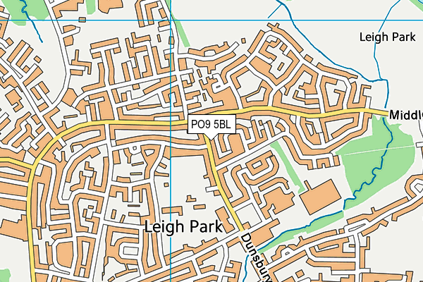 PO9 5BL map - OS VectorMap District (Ordnance Survey) PO9 5BL map - OS VectorMap District (Ordnance Survey)