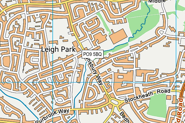 PO9 5BQ map - OS VectorMap District (Ordnance Survey) PO9 5BQ map - OS VectorMap District (Ordnance Survey)