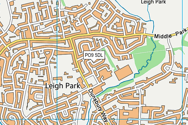 PO9 5DL map - OS VectorMap District (Ordnance Survey) PO9 5DL map - OS VectorMap District (Ordnance Survey)