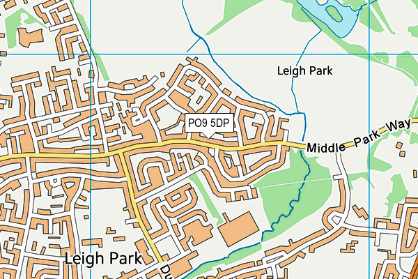 PO9 5DP map - OS VectorMap District (Ordnance Survey) PO9 5DP map - OS VectorMap District (Ordnance Survey)