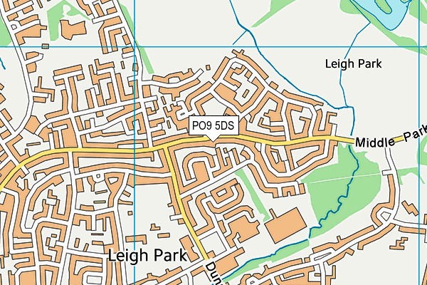 PO9 5DS map - OS VectorMap District (Ordnance Survey) PO9 5DS map - OS VectorMap District (Ordnance Survey)