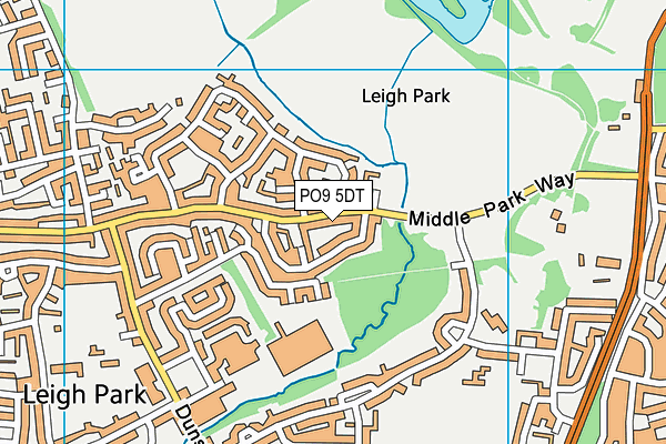 PO9 5DT map - OS VectorMap District (Ordnance Survey) PO9 5DT map - OS VectorMap District (Ordnance Survey)