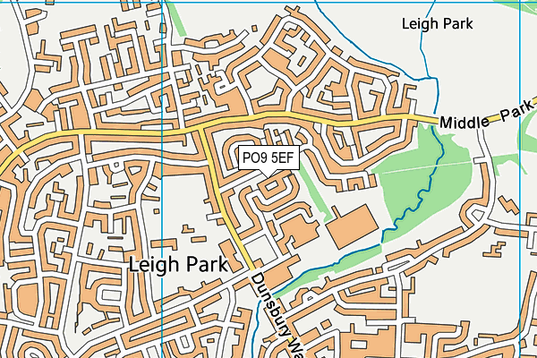 PO9 5EF map - OS VectorMap District (Ordnance Survey) PO9 5EF map - OS VectorMap District (Ordnance Survey)