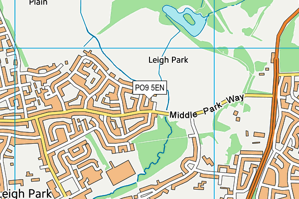 PO9 5EN map - OS VectorMap District (Ordnance Survey) PO9 5EN map - OS VectorMap District (Ordnance Survey)